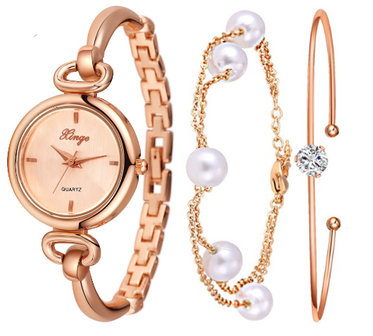 Xinge Dameshorloge met armband - Rose Gold